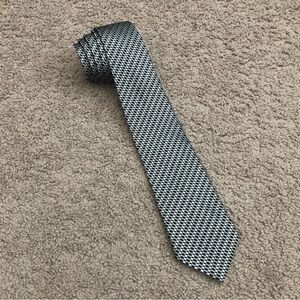 Stafford 100% Silk Black White Tie